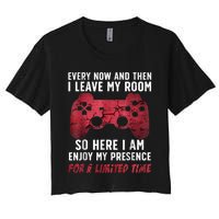 Funny Gamer Art For Men Women Gaming Gamer Video Game Lover Women's Crop Top Tee