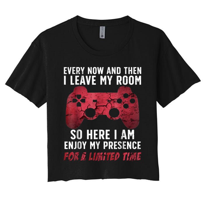 Funny Gamer Art For Men Women Gaming Gamer Video Game Lover Women's Crop Top Tee