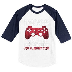 Funny Gamer Art For Men Women Gaming Gamer Video Game Lover Baseball Sleeve Shirt