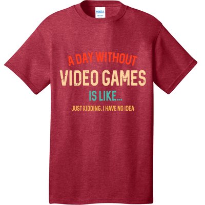 Funny Gamer A Day Without Video Games Gaming T-Shirt