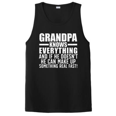 Funny Grandpa Art For Grandpa  Grandfathers Day Papi PosiCharge Competitor Tank