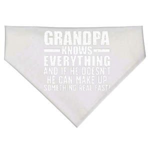 Funny Grandpa Art For Grandpa  Grandfathers Day Papi USA-Made Doggie Bandana