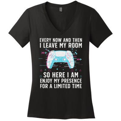 Funny Gamer Art For Women Gaming Gamer Video Game Lover Women's V-Neck T-Shirt
