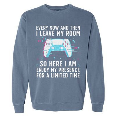 Funny Gamer Art For Women Gaming Gamer Video Game Lover Garment-Dyed Sweatshirt