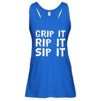 Funny Golf And Beer Grip It Rip It Sip It Gift Cool Gift Ladies Essential Flowy Tank