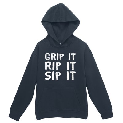 Funny Golf And Beer Grip It Rip It Sip It Gift Cool Gift Urban Pullover Hoodie