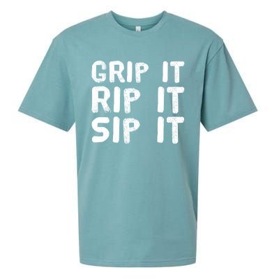 Funny Golf And Beer Grip It Rip It Sip It Gift Cool Gift Sueded Cloud Jersey T-Shirt