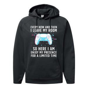 Funny Gamer Art For Gaming Gamer Video Game Lover Performance Fleece Hoodie