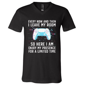 Funny Gamer Art For Gaming Gamer Video Game Lover V-Neck T-Shirt