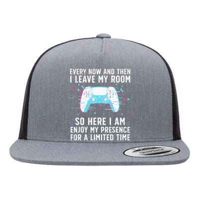 Funny Gamer Art For Gaming Gamer Video Game Lover Flat Bill Trucker Hat