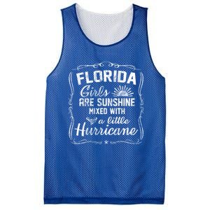 Florida Girls Are Sunshine Mixed With A Little Hurricane Gift Mesh Reversible Basketball Jersey Tank