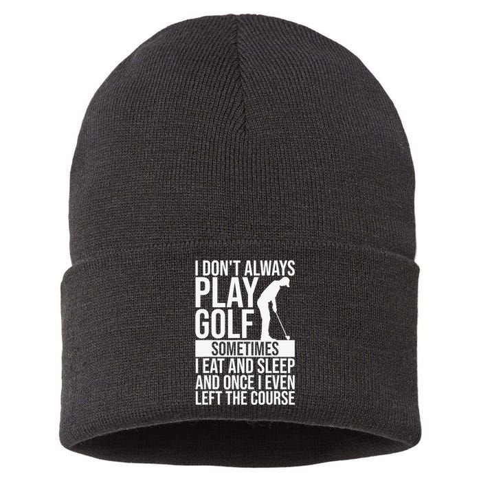 Funny Golf Art Birdie Golfer Golfing Team Sports Sustainable Knit Beanie