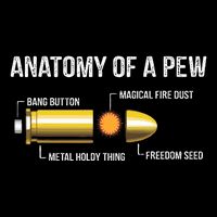 Funny Gun Ammo Bullet Gift  Anatomy Of A Pew  Cooling Performance Crew T-Shirt