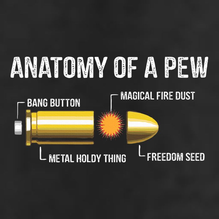 Funny Gun Ammo Bullet Gift  Anatomy Of A Pew  Adult Drive Performance Visor