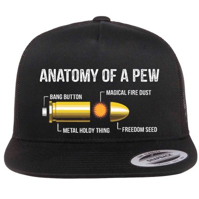 Funny Gun Ammo Bullet Gift  Anatomy Of A Pew  Flatbill Hat