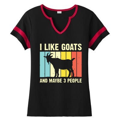 Funny Goat Art For Men Women Farming Goat Lover Stuff Ladies Halftime Notch Neck Tee