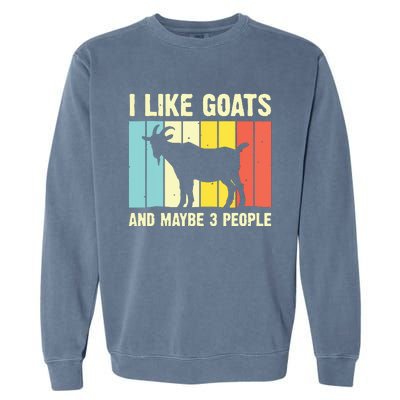 Funny Goat Art For Men Women Farming Goat Lover Stuff Garment-Dyed Sweatshirt