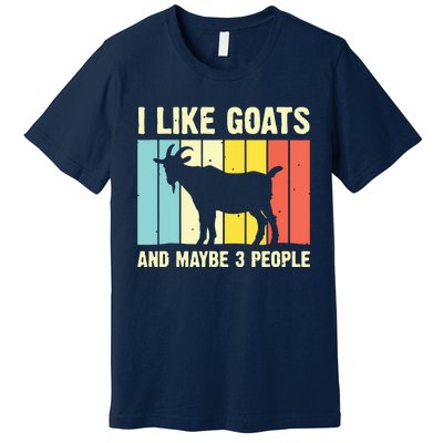 Funny Goat Art For Men Women Farming Goat Lover Stuff Premium T-Shirt