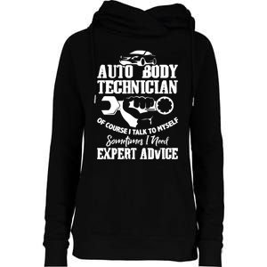 Funny Gift Auto Body Technician Of Course I Talk To Mys Gift Womens Funnel Neck Pullover Hood