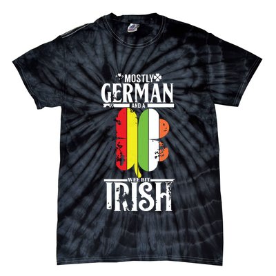 Funny German A Wee Bit Irish Pub Germany Gifts Tie-Dye T-Shirt