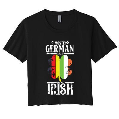 Funny German A Wee Bit Irish Pub Germany Gifts Crop Top