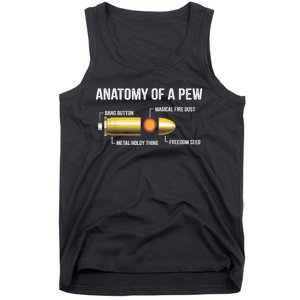 Funny Gun Ammo Bullet Gift Anatomy Of A Pew Tank Top