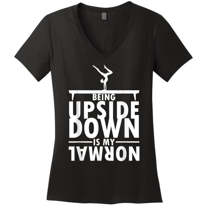 Funny Gymnastics Art For Girls Teen Gymnast Gymnastic Lover Women's V-Neck T-Shirt