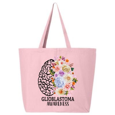 Floral Glioblastoma Awareness Month Brain Cancer 25L Jumbo Tote