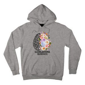 Floral Glioblastoma Awareness Month Brain Cancer Tall Hoodie