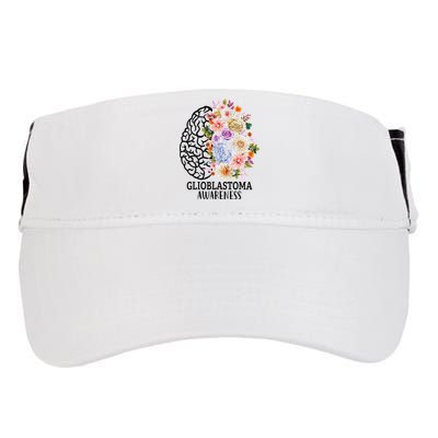 Floral Glioblastoma Awareness Month Brain Cancer Adult Drive Performance Visor