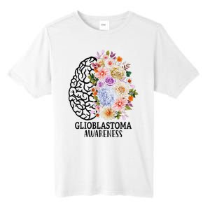 Floral Glioblastoma Awareness Month Brain Cancer Tall Fusion ChromaSoft Performance T-Shirt