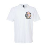 Floral Glioblastoma Awareness Month Brain Cancer Softstyle Adult Sport Polo