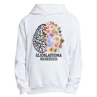 Floral Glioblastoma Awareness Month Brain Cancer Urban Pullover Hoodie