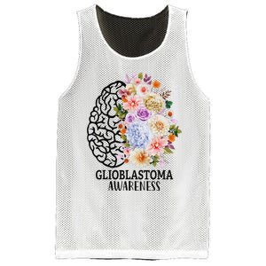 Floral Glioblastoma Awareness Month Brain Cancer Mesh Reversible Basketball Jersey Tank