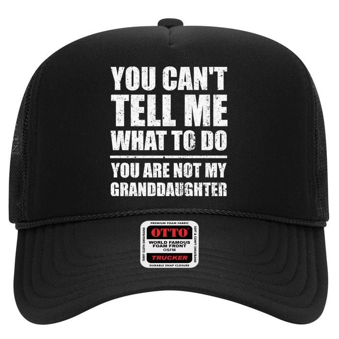 Funny Grandpa Art For Grandfather Gramps Poppy Papi High Crown Mesh Back Trucker Hat