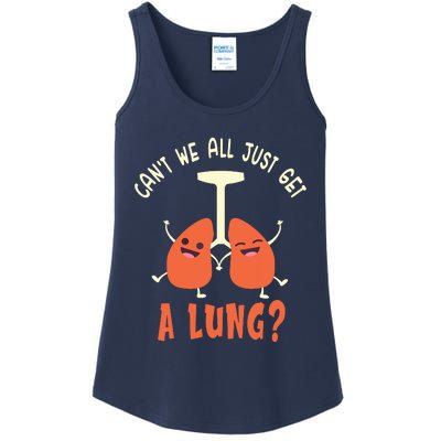 Funny Get A Lung Pun Medical Doctor Nurse Ladies Essential Tank