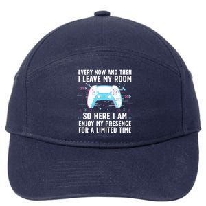 Funny Gamer Art For Gaming Gamer Video Game Lover 7-Panel Snapback Hat