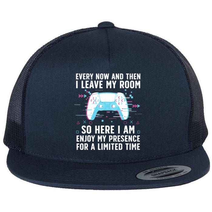 Funny Gamer Art For Gaming Gamer Video Game Lover Flat Bill Trucker Hat