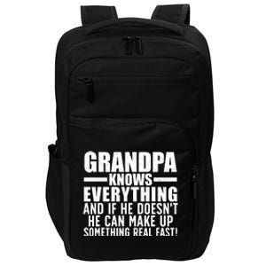 Funny Grandpa Art For Grandpa Grandfathers Day Papi Impact Tech Backpack