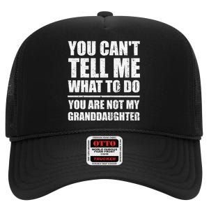 Funny Grandpa Art For Grandfather Gramps Poppy Papi High Crown Mesh Back Trucker Hat