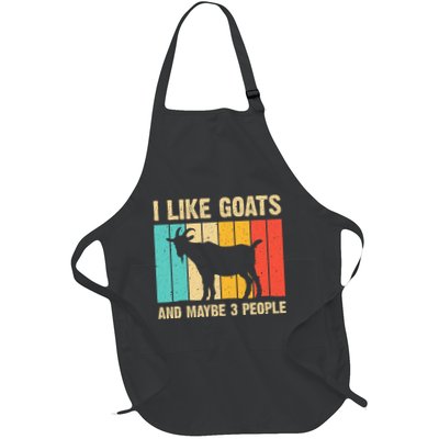 Funny Goat Art For Farming Goat Lover Stuff Full-Length Apron With Pockets
