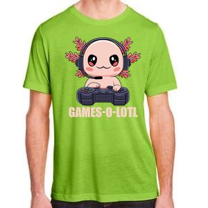 Funny Gamesolotl Axolotl Video Gamer Kawaii Anime Gift Adult ChromaSoft Performance T-Shirt