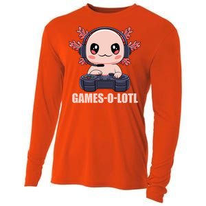 Funny Gamesolotl Axolotl Video Gamer Kawaii Anime Gift Cooling Performance Long Sleeve Crew