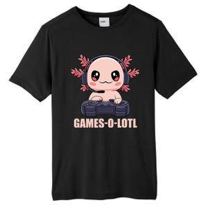 Funny Gamesolotl Axolotl Video Gamer Kawaii Anime Gift Tall Fusion ChromaSoft Performance T-Shirt