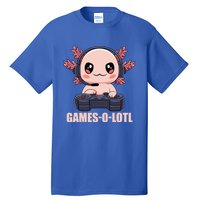 Funny Gamesolotl Axolotl Video Gamer Kawaii Anime Gift Tall T-Shirt