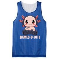 Funny Gamesolotl Axolotl Video Gamer Kawaii Anime Gift Mesh Reversible Basketball Jersey Tank