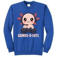 Funny Gamesolotl Axolotl Video Gamer Kawaii Anime Gift Tall Sweatshirt