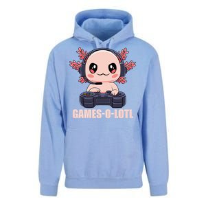 Funny Gamesolotl Axolotl Video Gamer Kawaii Anime Gift Unisex Surf Hoodie