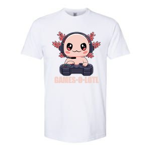 Funny Gamesolotl Axolotl Video Gamer Kawaii Anime Gift Softstyle CVC T-Shirt