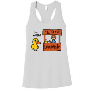 Funny Got Any Grapes Duck Ice Fresh Lemonade Women's Racerback Tank